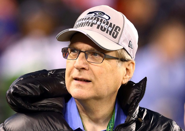 seattle seahawks owner paul allen on the field before super bowl xlviii against the denver broncos at metlife stadium in east rutherford new jersey us february 2 2014 photo reuters