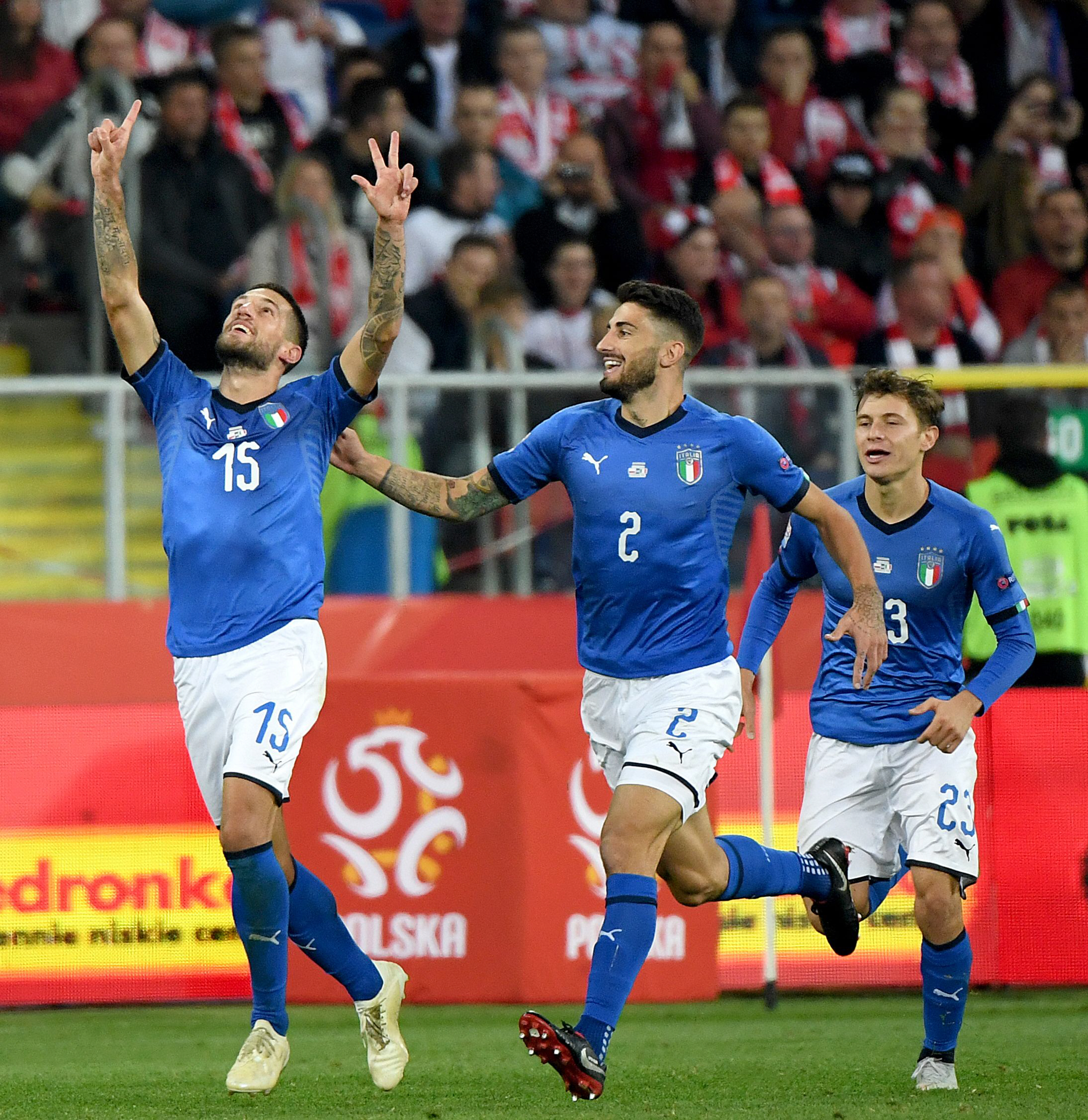 european champions portugal lead the three team group with six points from two games with italy on four points after three games with poland relegated to league b with one point photo afp