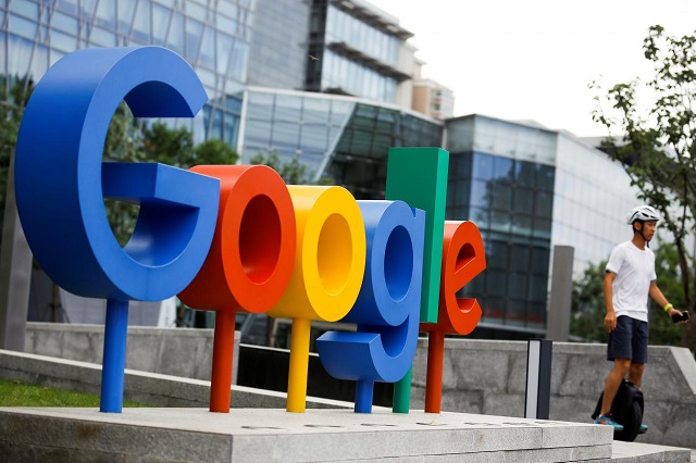 the brand logo of alphabet 039 s google is seen outside its office in beijing china august 8 2018 photo reuters