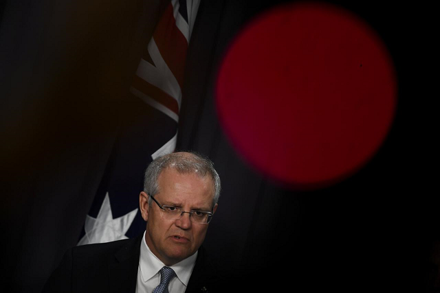 australian prime minister scott morrison speaks during a news conference at parliament house in canberra australia photo reuters