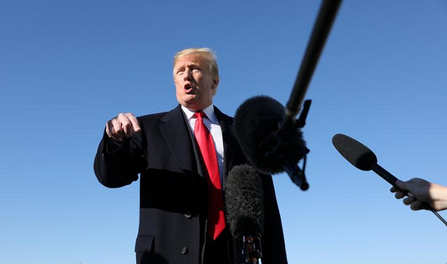 us president donald trump rallies with supporters at missoula international airport at missoula montana us october 18 2018 photo reuters