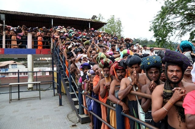 hindu devotees wait in queues inside the premises of the sabarimala temple in pathanamthitta district in the southern state of kerala india october 17 2018 photo reuters hindu devotees wait in queues inside the premises of the sabarimala temple in pathanamthitta district in the southern state of kerala india october 17 2018 photo reuters