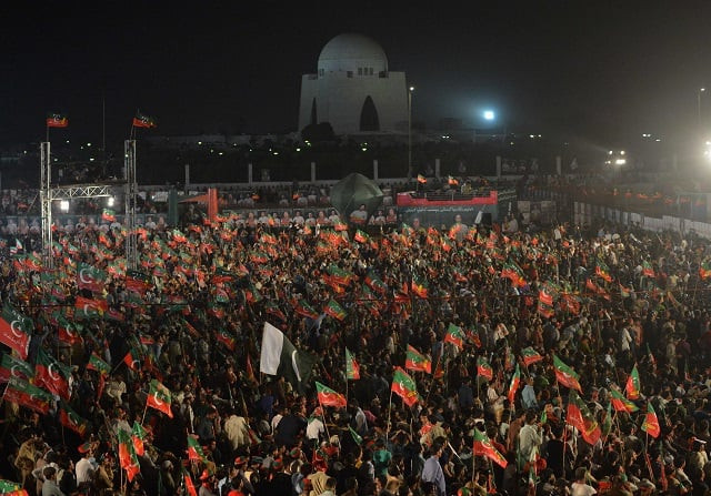 a pakistan tehreek e insaaf rally in karachi on july 22 2018 photo afp a pakistan tehreek e insaaf rally in karachi on july 22 2018 photo afp