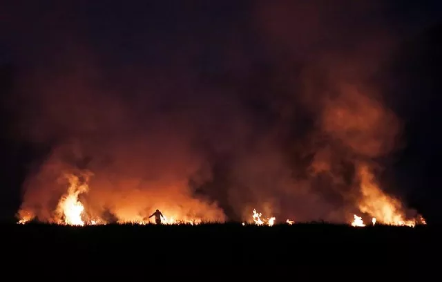 indian farmers set fire to crop residue photo afp indian farmers set fire to crop residue photo afp