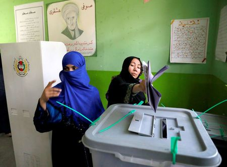 women casting ballots in afghan elections photo reuters