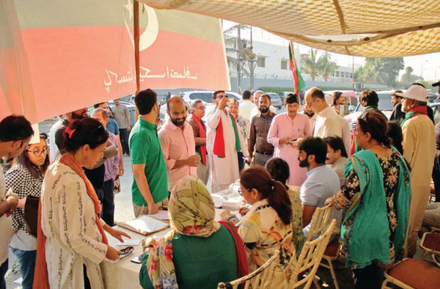 voters trickled down at the polling stations in na 247 and ps 111 for the by polls held on sunday photos athar khan express voters trickled down at the polling stations in na 247 and ps 111 for the by polls held on sunday photos athar khan express