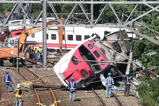 an overturned train is seen in yilan taiwan october 22 2018 photo reuters an overturned train is seen in yilan taiwan october 22 2018 photo reuters