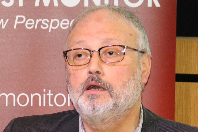 saudi dissident jamal khashoggi speaks at an event hosted by middle east monitor in london britain september 29 2018 photo reuters