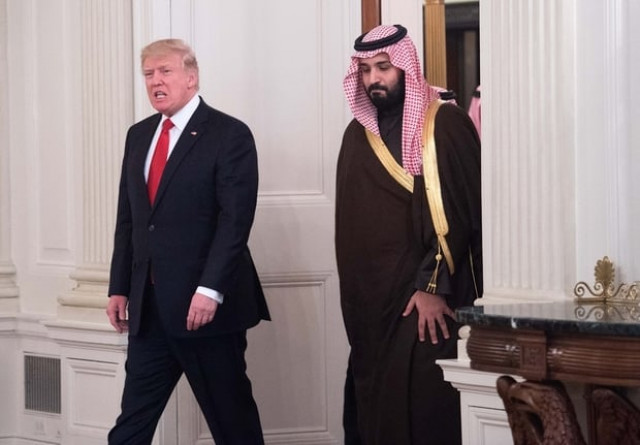 a file photo of us president donald trump and saudi deputy crown prince and defense minister mohammed bin salman at the white house photo afp a file photo of us president donald trump and saudi deputy crown prince and defense minister mohammed bin salman at the white house photo afp