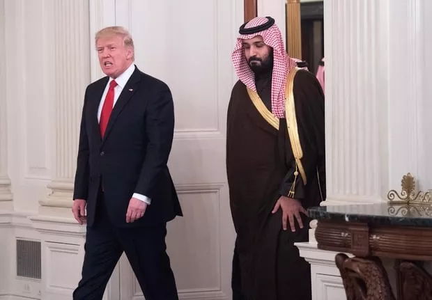 a file photo of us president donald trump and saudi deputy crown prince and defense minister mohammed bin salman at the white house photo afp a file photo of us president donald trump and saudi deputy crown prince and defense minister mohammed bin salman at the white house photo afp