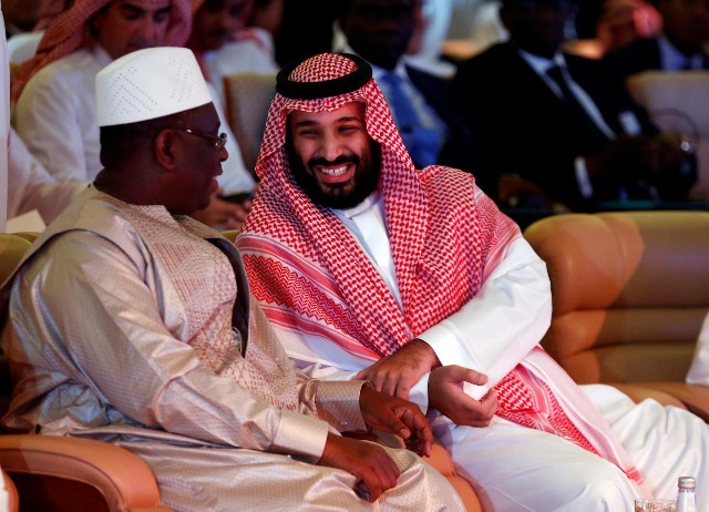 saudi crown prince mohammed bin salman attends with senegal 039 s president macky sall the future investment initiative forum in riyadh photo reuters