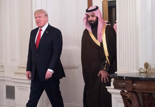 a file photo of us president donald trump and saudi deputy crown prince and defense minister mohammed bin salman at the white house photo afp