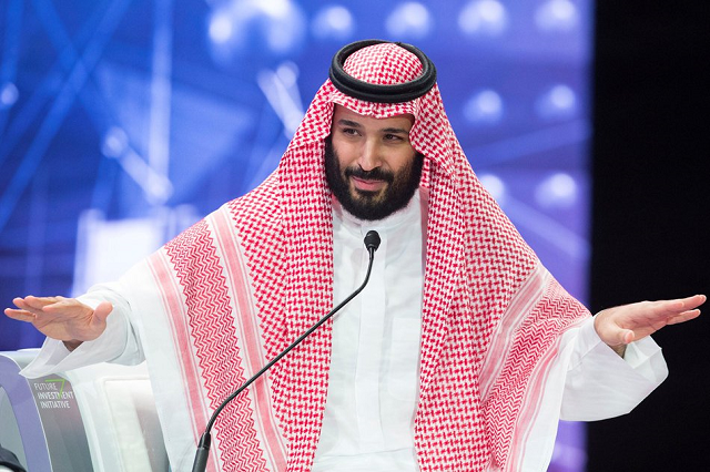 saudi crown prince mohammed bin salman speaks during the future investment initiative forum in riyadh saudi arabia wednesday photo reuters