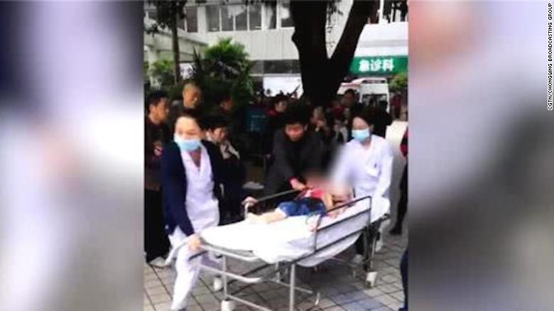 medics rush children from the crime scene photo cgtn twitter