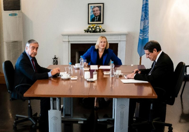 cypriot president nicos anastasiades r and turkish cypriot leader mustafa akinci have agreed to open the first new crossing points in eight years across the island 039 s divide at their first formal meeting since a peace conference collapsed last year photo afp cypriot president nicos anastasiades r and turkish cypriot leader mustafa akinci have agreed to open the first new crossing points in eight years across the island 039 s divide at their first formal meeting since a peace conference collapsed last year photo afp