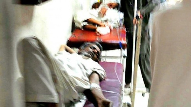 patients lying on stretchers in the corridor leading up to the pims emergency ward photo file patients lying on stretchers in the corridor leading up to the pims emergency ward photo file
