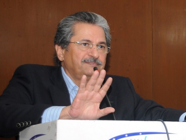 federal education minister shafqat mahmood photo express file