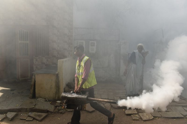 gujarat has been fumigating public areas in an effort to kill the mosquitos that carry the diseases photo afp gujarat has been fumigating public areas in an effort to kill the mosquitos that carry the diseases photo afp