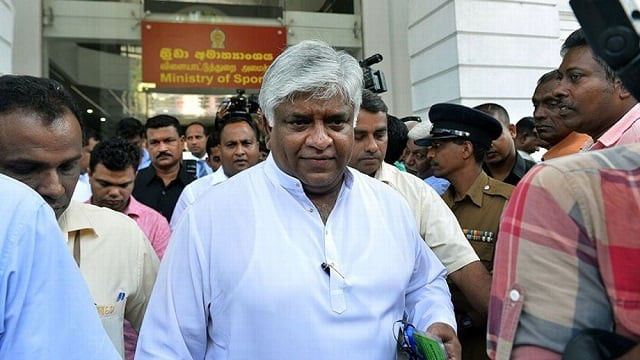 arjuna ranatunga captain of sri lanka 039 s 1996 cricket world cup winning side and an ally of ousted prime minister ranil wickremesinghe was taken in after trade unions accused him of ordering the shooting photo afp arjuna ranatunga captain of sri lanka 039 s 1996 cricket world cup winning side and an ally of ousted prime minister ranil wickremesinghe was taken in after trade unions accused him of ordering the shooting photo afp