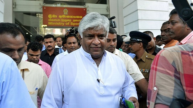 arjuna ranatunga captain of sri lanka 039 s 1996 cricket world cup winning side and an ally of ousted prime minister ranil wickremesinghe was taken in after trade unions accused him of ordering the shooting photo afp