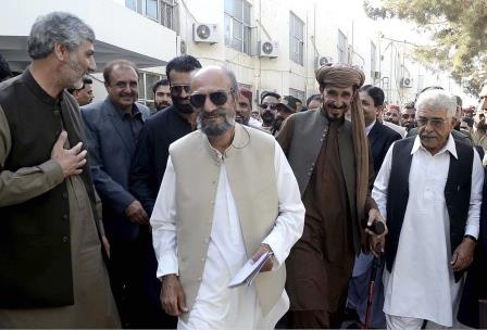 newly elected mpa nawab aslam raisani arrives in balochistan assembly photo inp