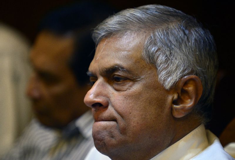 the party of sri lanka 039 s ousted prime minister ranil wickremesinghe has staged a protest in colombo against his sacking last week photo afp