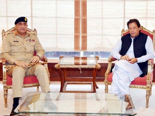 a file photo of gen qamar javed bajwa meets imran khan at pm secretariat photo pid file