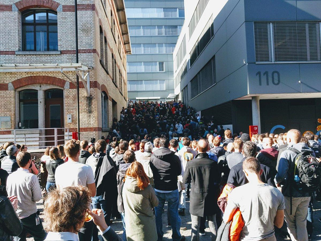 people gather next to the google office to attend the google walkout in zurich switzerland november 1 2018 in this picture obtained from social media photo reuters people gather next to the google office to attend the google walkout in zurich switzerland november 1 2018 in this picture obtained from social media photo reuters