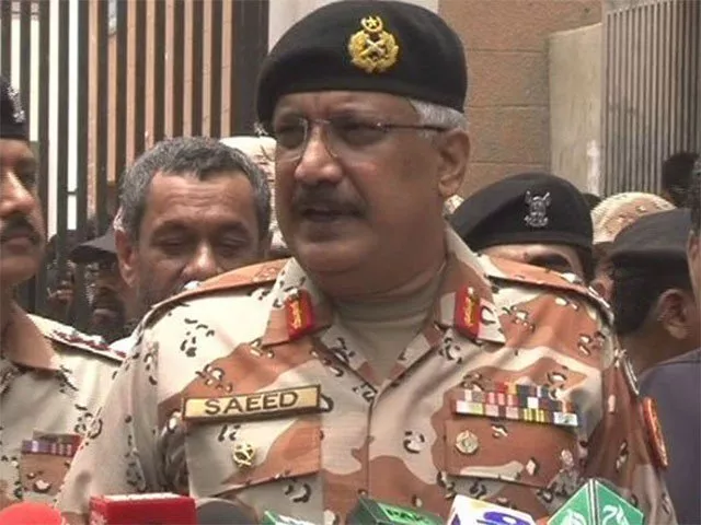 addressing an event in karachi maj gen saeed said that the city ranked sixth among the most dangerous in the world but today it ranks 67th owing to efforts of law enforcement agencies photo express addressing an event in karachi maj gen saeed said that the city ranked sixth among the most dangerous in the world but today it ranks 67th owing to efforts of law enforcement agencies photo express