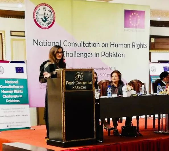senator sherry rehman speaking at the national consultation on human rights and challenges in pakistan senator sherry rehman speaking at the national consultation on human rights and challenges in pakistan