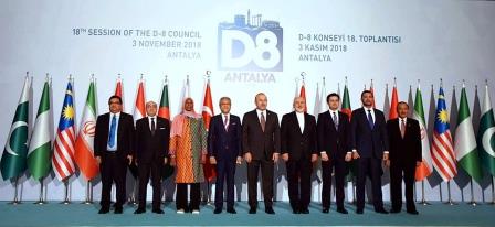representatives of eight countries during d 8 summit in antalya turkey photo app