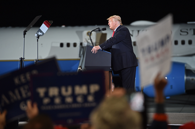 us president donald trump speaks during a campaign rally in pensacola florida on november 3 2018 photo afp