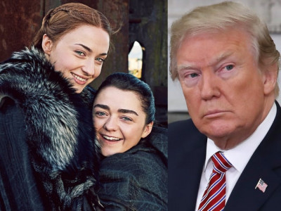 sophie maisie slam trump for game of thrones  inspired tweet sophie maisie slam trump for game of thrones  inspired tweet