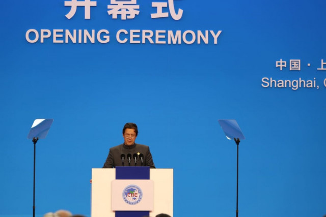 pm imran khan 039 s address at the ciie opening ceremony photo pti pm imran khan 039 s address at the ciie opening ceremony photo pti