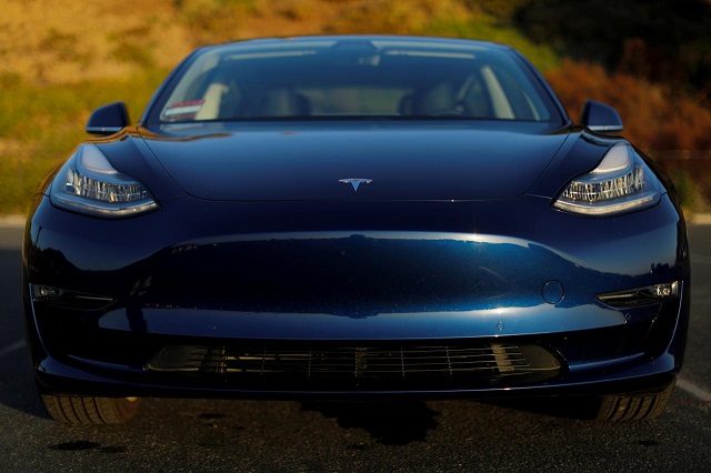 a 2018 tesla model 3 electric vehicle is shown in this photo illustration taken in cardiff california us june 1 2018 photo reuters