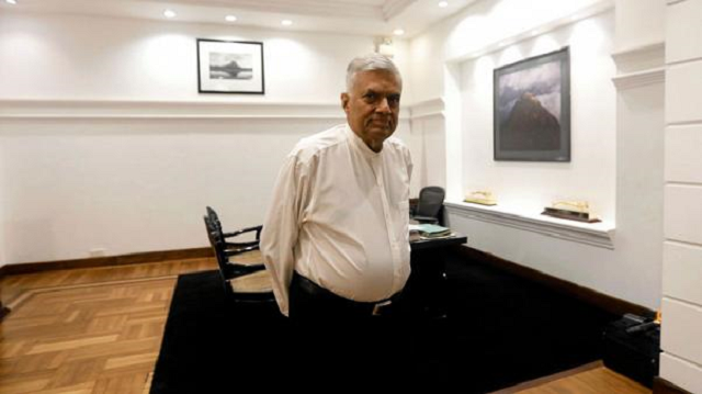 sri lanka 039 s ousted prime minister ranil wickremesinghe looks on during an interview with reuters at the prime minister 039 s official residence in colombo sri lanka november 3 2018 photo reuters