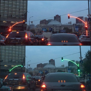 led traffic signals light up european town led traffic signals light up european town