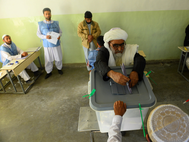 official figures show roughly 4 2 million afghans voted in the elections photo afp