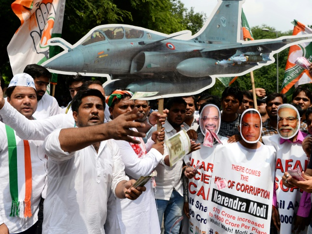 india 039 s opposition congress party has accused prime minister narendra modi of favouring a private conglomerate over a public company in the aircraft deal photo afp