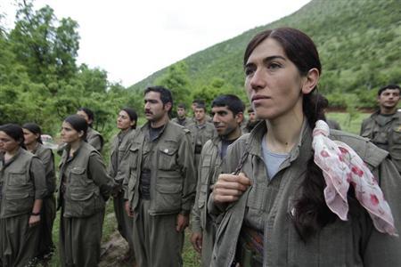 kurdistan workers party pkk fighters stand in formation photo reuters file