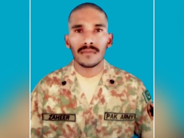 soldier martyred by indian forces along the loc photo express