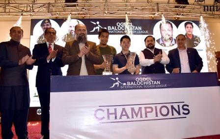 balochistan cm jam kamal during internation squash league final in quetta photo inp