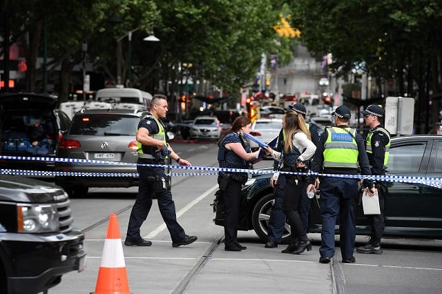 police work at the crime scene following a stabbing incident in melbourne on november 9 2018 photo afp police work at the crime scene following a stabbing incident in melbourne on november 9 2018 photo afp