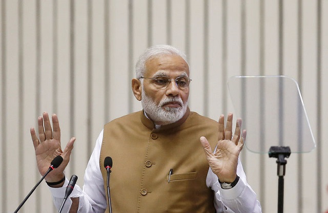 file photo india 039 s prime minister narendra modi gestures as he addresses the gathering during the 039 global mobility summit 039 in new delhi india september 7 2018 photo reuters