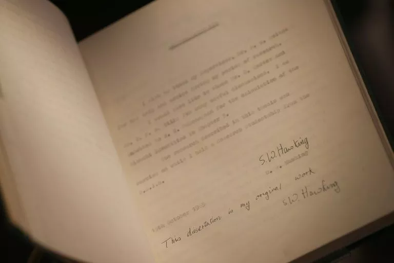 stephen hawking published his thesis in 1965 two years after being diagnosed with amyotrophic lateral sclerosis which would eventually leave him paralysed photo afp