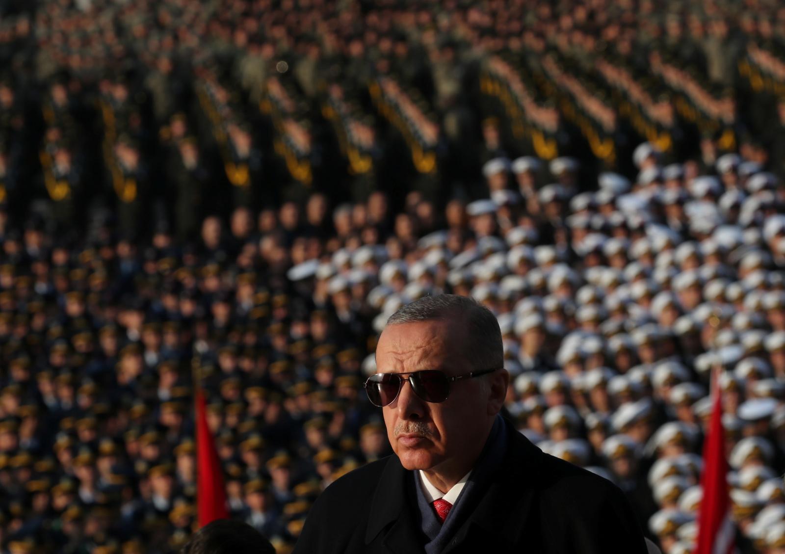 turkish president tayyip erdogan attends a ceremony as he is flanked by top officials and army officers at the mausoleum of mustafa kemal ataturk marking ataturk 039 s death anniversary in ankara turkey photo reuters