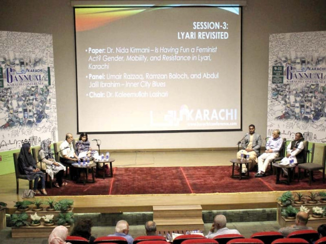 sessions commence on the second day of sixth international karachi conference being held at js auditorium iba photo athar khan express