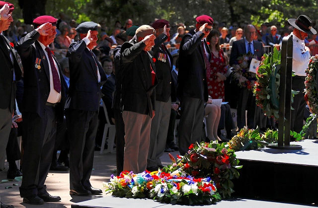 representatives of ex service organisations salute after laying wreaths during a memorial service at the anzac memorial to mark the centenary of the armistice ending world war one in sydney australia photo reuters representatives of ex service organisations salute after laying wreaths during a memorial service at the anzac memorial to mark the centenary of the armistice ending world war one in sydney australia photo reuters