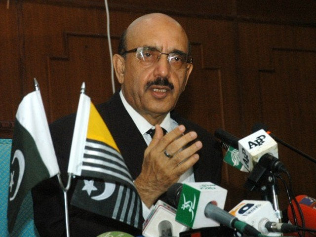 ajk president sardar masood khan photo express file ajk president sardar masood khan photo express file