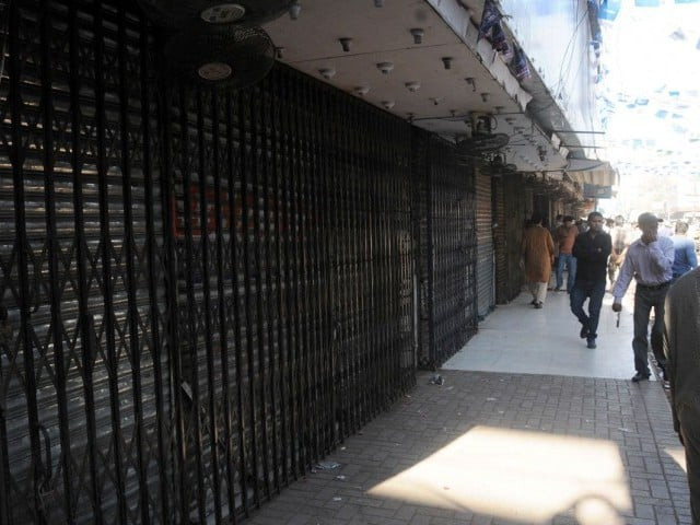 padlocks of 10 shops were broken in hussainabad photo file